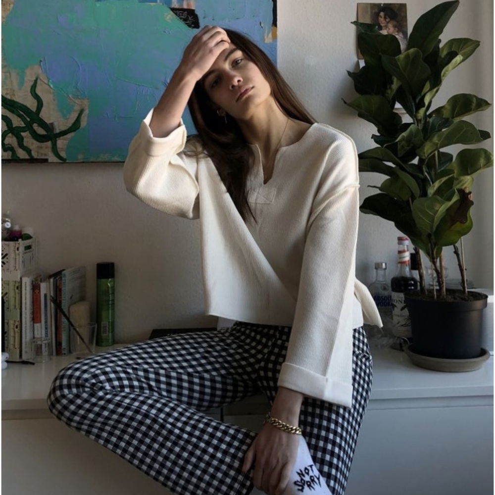 Urban Outfitters Jax Inside Out Notch Neck Top